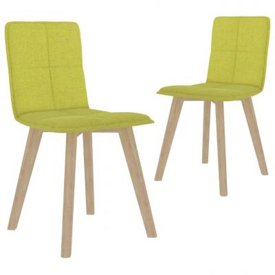 Emaga vidaxl krzesła stołowe, 2 szt., musztardowe, tapicerowane tkaniną