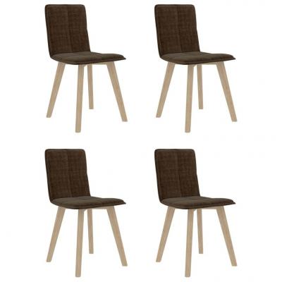 Emaga vidaxl krzesła stołowe, 4 szt., taupe, tapicerowane tkaniną