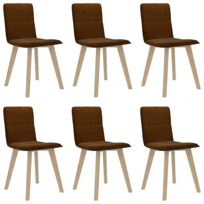 Emaga vidaxl krzesła stołowe, 6 szt., brązowe