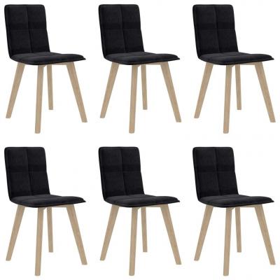 Emaga vidaxl krzesła stołowe, 6 szt., czarne