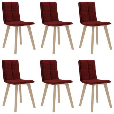 Emaga vidaxl krzesła stołowe, 6 szt., winna czerwień