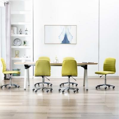 Emaga vidaxl krzesła stołowe, 6 szt., zielone, tapicerowane tkaniną