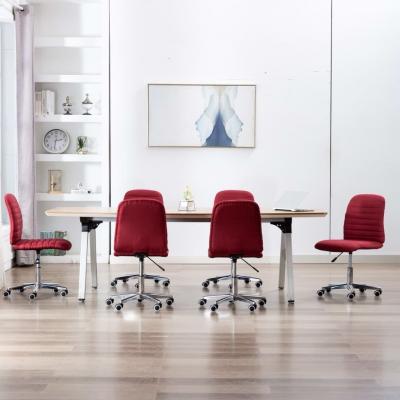 Emaga vidaxl krzesła stołowe, 6 szt., winna czerwień, tapicerowane tkaniną