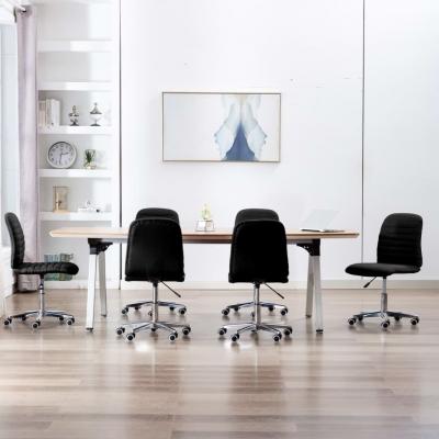 Emaga vidaxl krzesła stołowe, 6 szt., czarne, tapicerowane tkaniną