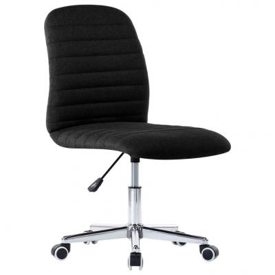 Emaga vidaxl obrotowe krzesło biurowe, czarne, tapicerowane tkaniną