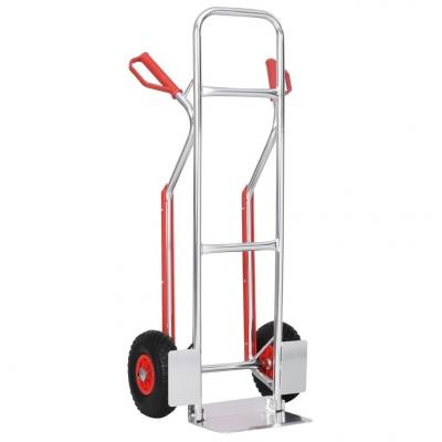 Emaga vidaxl wózek ręczny z uchwytami, 49,5x45x118 cm, aluminiowy, 150 kg