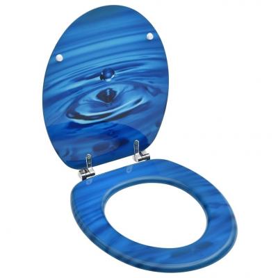 Emaga vidaxl deska klozetowa, mdf, niebieski motyw z kroplą wody