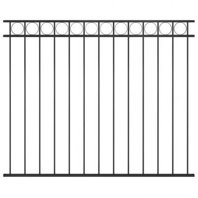 Emaga vidaxl panel ogrodzeniowy, stalowy, 1,7 x 1,5 m, czarny