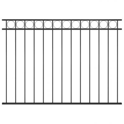 Emaga vidaxl panel ogrodzeniowy, stalowy, 1,7 x 1,2 m, czarny