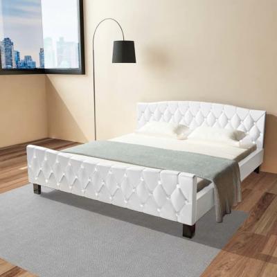 Emaga vidaxl rama łóżka, biała, sztuczna skóra, 180 x 200 cm
