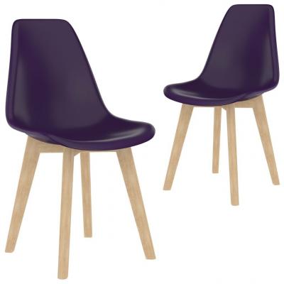 Emaga vidaxl krzesła stołowe, 2 szt., fioletowe, plastik