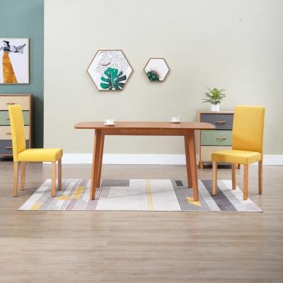 Emaga vidaxl krzesła stołowe, 2 szt., żółte, tapicerowane tkaniną