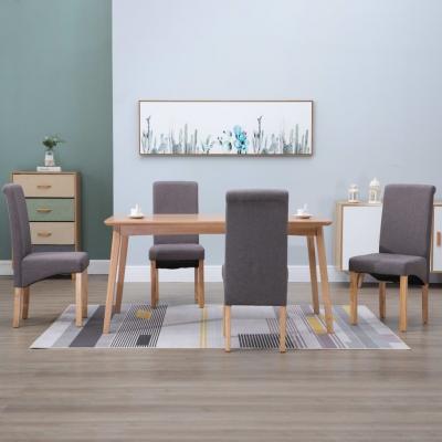 Emaga vidaxl krzesła stołowe, 4 szt., kolor taupe, tapicerowane tkaniną