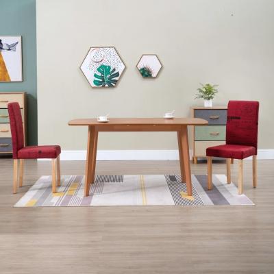 Emaga vidaxl krzesła stołowe, 2 szt., winna czerwień, tapicerowane tkaniną