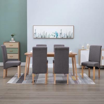 Emaga vidaxl krzesła stołowe, 6 szt., kolor taupe, tapicerowane tkaniną