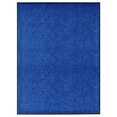 Emaga vidaxl wycieraczka z możliwością prania, niebieska, 90 x 120 cm