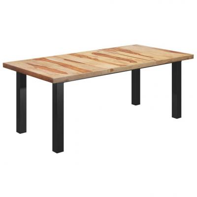 Emaga vidaxl stół z nogami w kształcie i, 200x100x77 cm, drewno sheesham