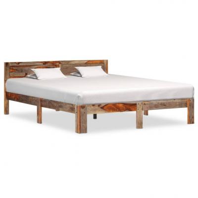 Emaga vidaxl rama łóżka, lite drewno sheesham, 180x200 cm