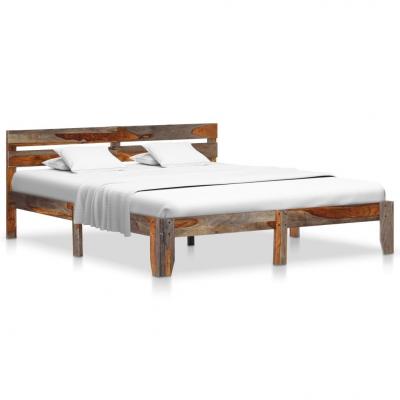 Emaga vidaxl rama łóżka, lite drewno sheesham, 160x200 cm