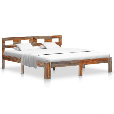 Emaga vidaxl rama łóżka, lite drewno sheesham, 140x200 cm
