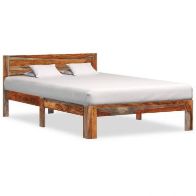 Emaga vidaxl rama łóżka, lite drewno sheesham, 120 x 200 cm