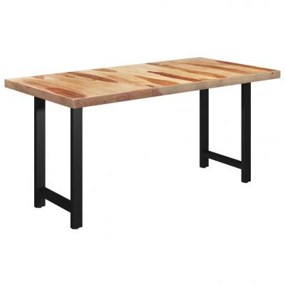 Emaga vidaxl stół z nogami w kształcie h, 180x90x77 cm, lite drewno sheesham