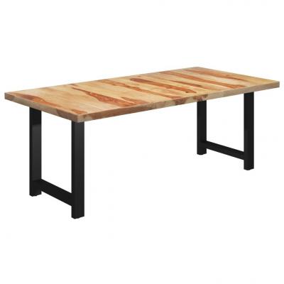 Emaga vidaxl stół z nogami w kształcie h, 200x100x77 cm, drewno sheesham