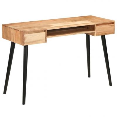 Emaga vidaxl biurko z litego drewna akacjowego, 118 x 45 x 76 cm