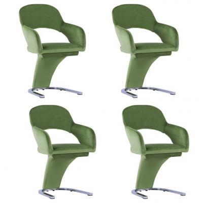 Emaga vidaxl krzesła stołowe, 4 szt., zielone, aksamitne