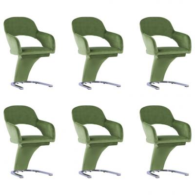 Emaga vidaxl krzesła stołowe, 6 szt., zielone, aksamitne