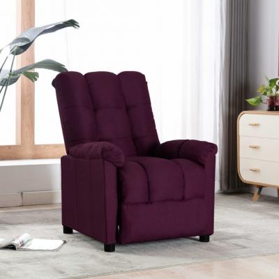 Emaga vidaxl rozkładany fotel, fioletowy, tapicerowany tkaniną