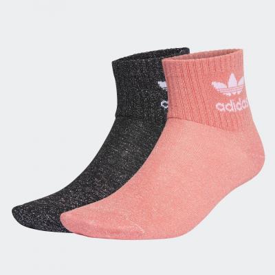 Full-glitter mid-ankle socks 2 pairs