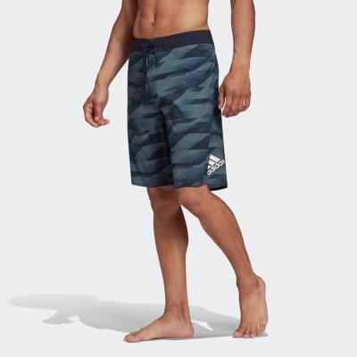 Knee length graphic board shorts