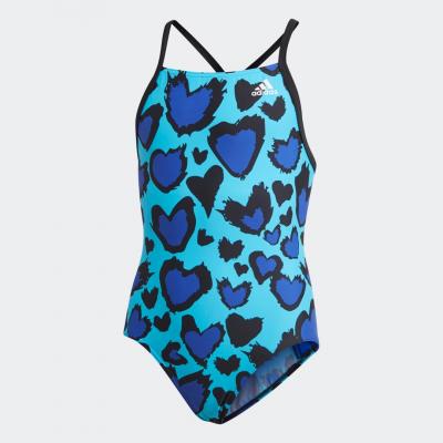 Girls heart graphic swimsuit