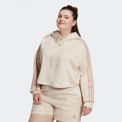 Cropped hoodie (plus size)