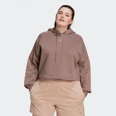 Cropped hoodie (plus size)