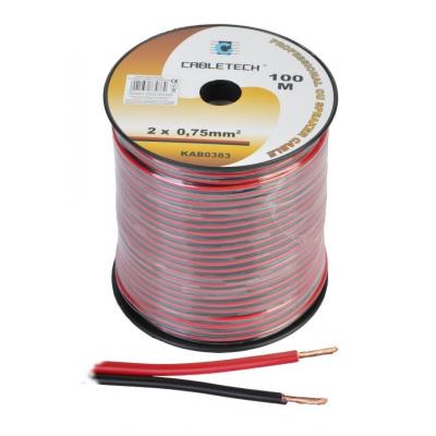 Emaga kab0383 kabel głośnikowy 0,75mm czarno-czerwony (rolka 100m)