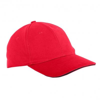 Emaga l1813300 czapki z daszkiem bawełniane, czerwone, 12 sztuk, lahtipro