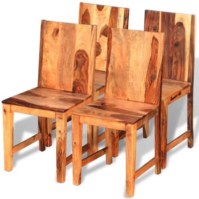 Emaga vidaxl krzesła do jadalni z drewna sheesham, 4 szt.