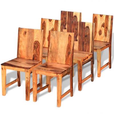 Emaga vidaxl krzesła do jadalni z drewna sheesham, 6 szt.
