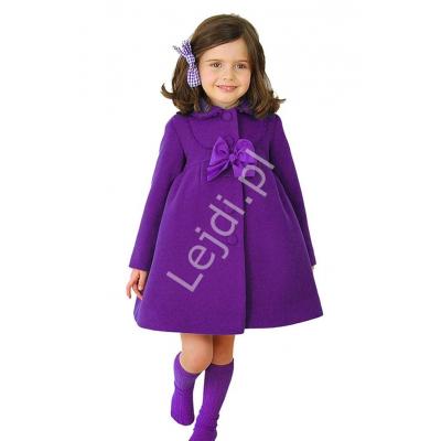 Płaszczyk dla dziewczynki wiosenno - jesienny dziecięcy - kolor fioletowy