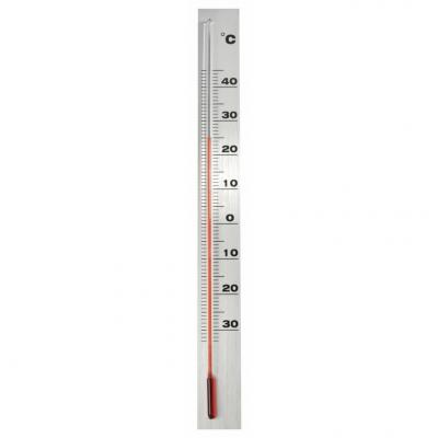 Emaga nature zewnętrzny termometr ścienny, aluminiowy, 3,8 x 0,6 x 37 cm