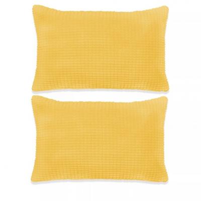 Emaga vidaxl poduszki ozdobne, 2 szt., welur, 40x60 cm, żółty