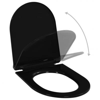 Emaga vidaxl deska sedesowa, wolnoopadająca, z szybkozłączem, czarna