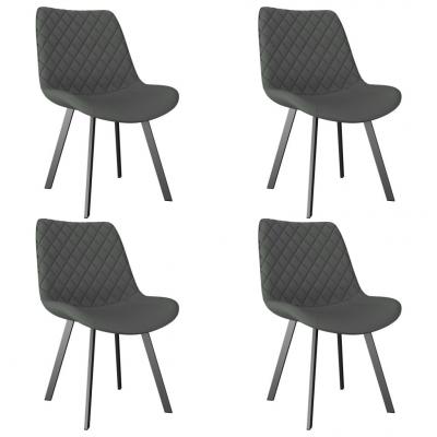 Emaga vidaxl krzesła jadalniane, 4 szt., jasnoszare, sztuczna skóra