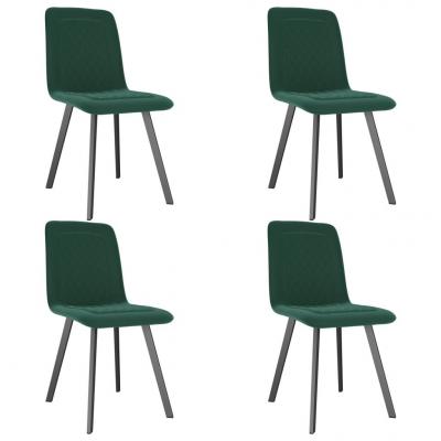 Emaga vidaxl krzesła stołowe, 4 szt., zielone, aksamitne