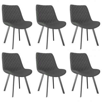 Emaga vidaxl krzesła stołowe, 6 szt., jasnoszare, sztuczna skóra