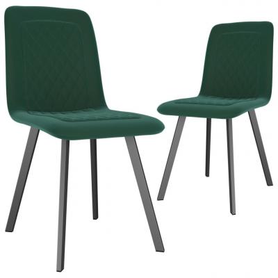 Emaga vidaxl krzesła stołowe, 2 szt., zielone, aksamit