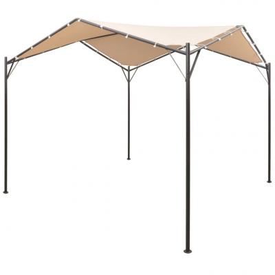 Emaga vidaxl altana/namiot ogrodowy, 4x4 m, stal, beżowy