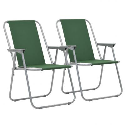 Emaga vidaxl składane krzesła turystyczne, 2 szt., 52 x 59 x 80 cm, zielone
